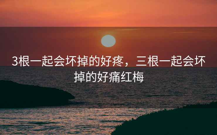 3根一起会坏掉的好疼，三根一起会坏掉的好痛红梅